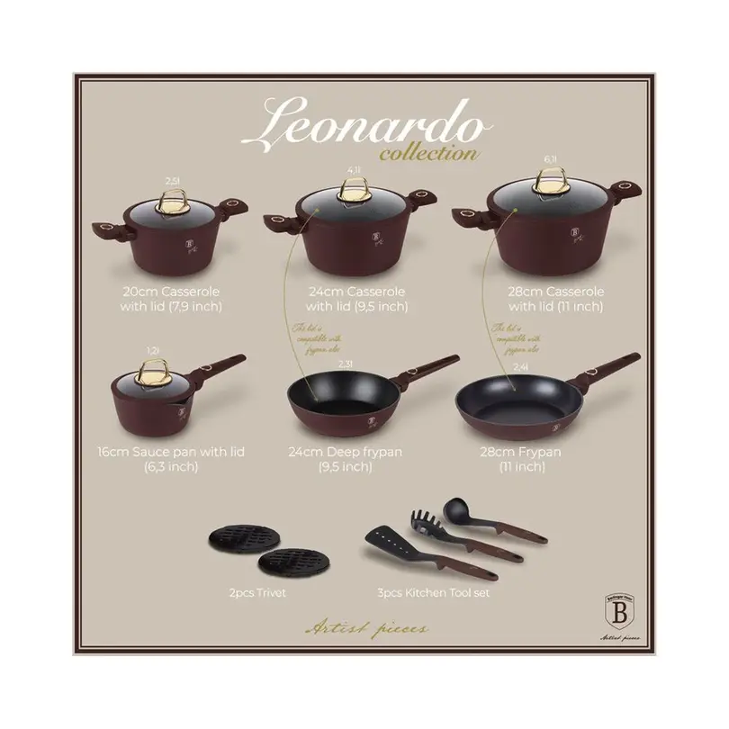 Bratpfanne 15-teilig Leonardo Collection