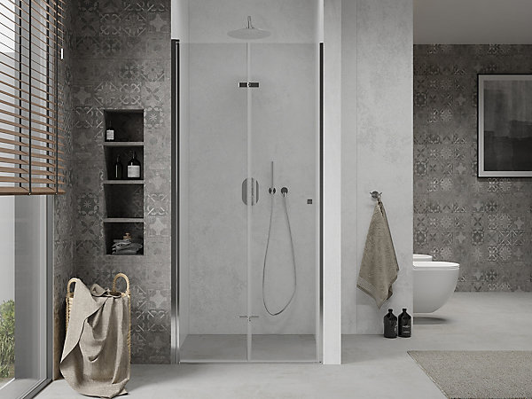 Mexen Lima porte de douche pliante 90 cm, transparent, chrome - 856-090-000-01-00