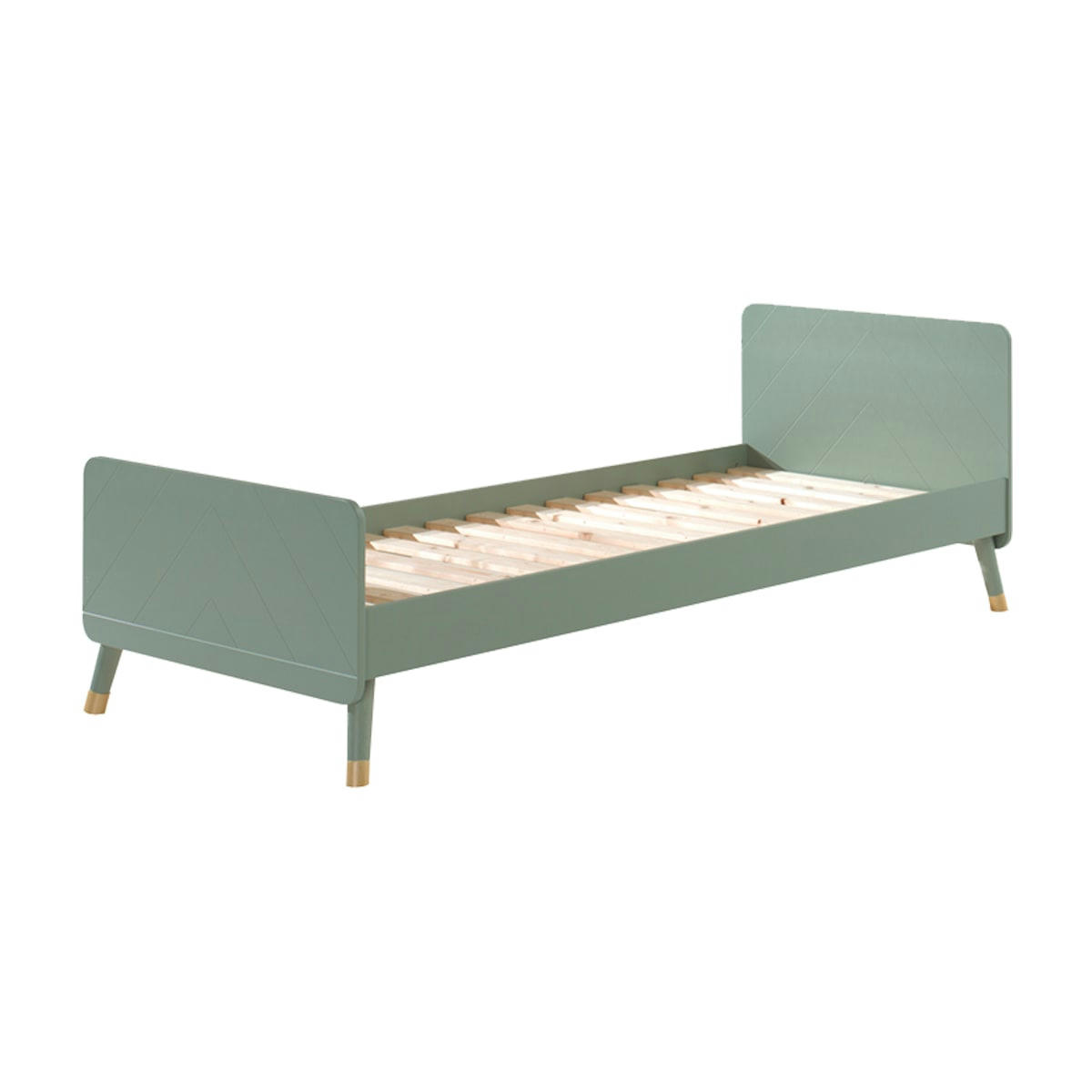 BILLY - Lit 90x200 sommier inclus vert