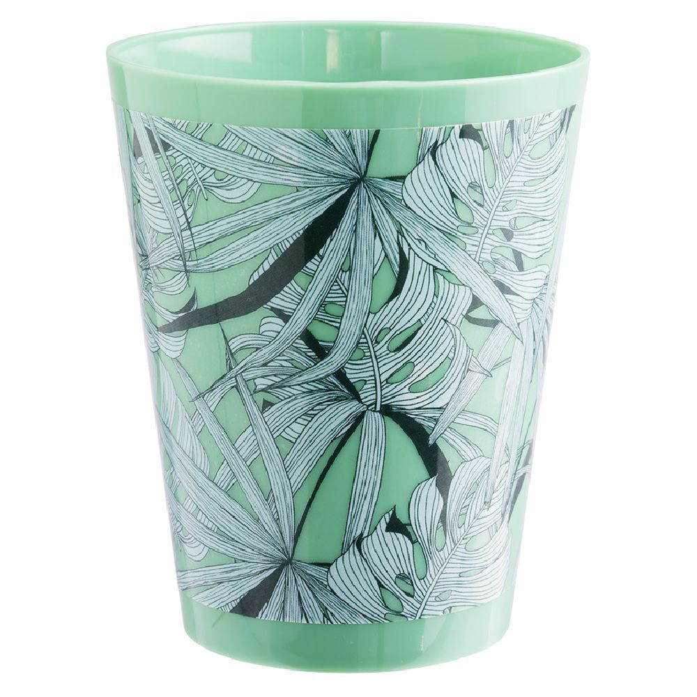 Gobelet en plastique décor feuillage