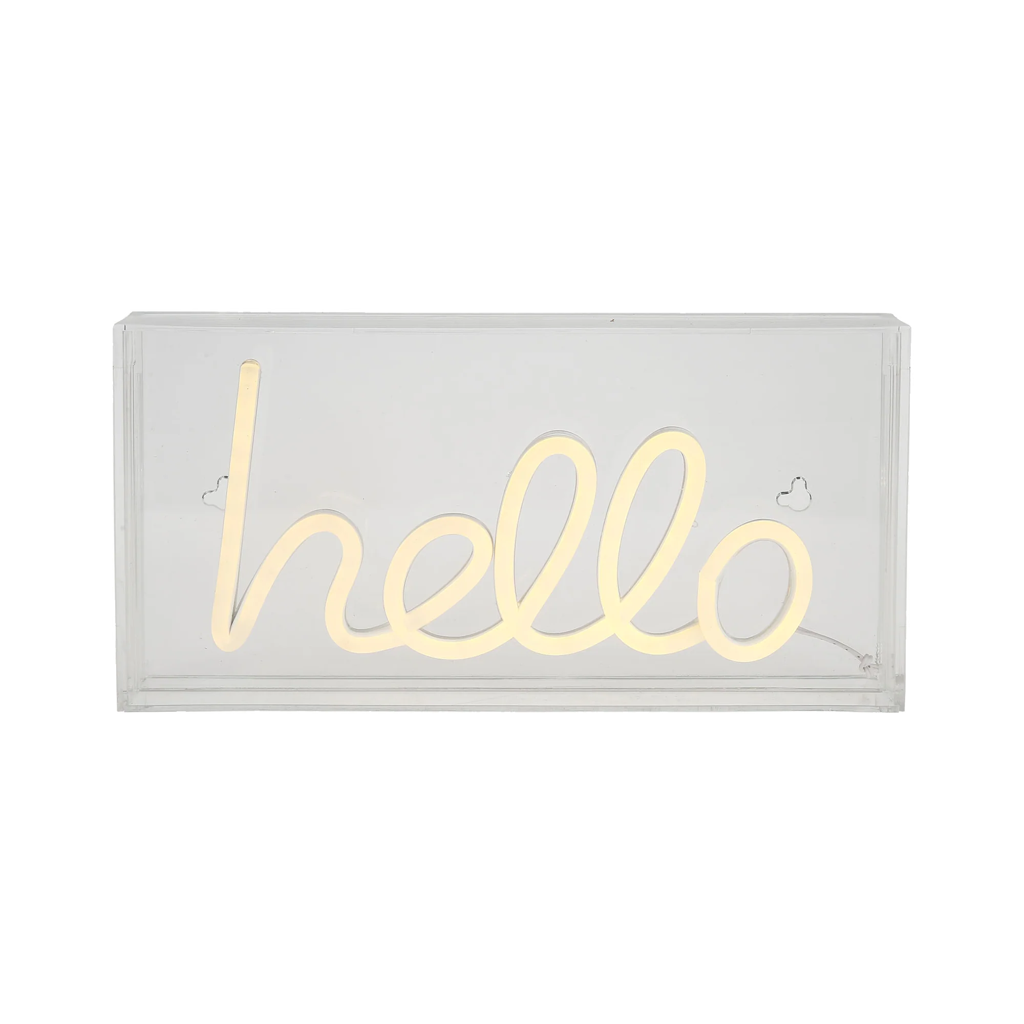 Néon HELLO coloris blanc chaud