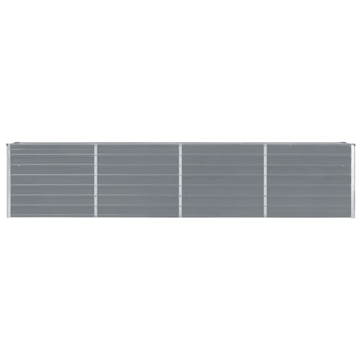 NNEVL Garden Raised Bed Galvanised Steel 320x40x45 cm Grey