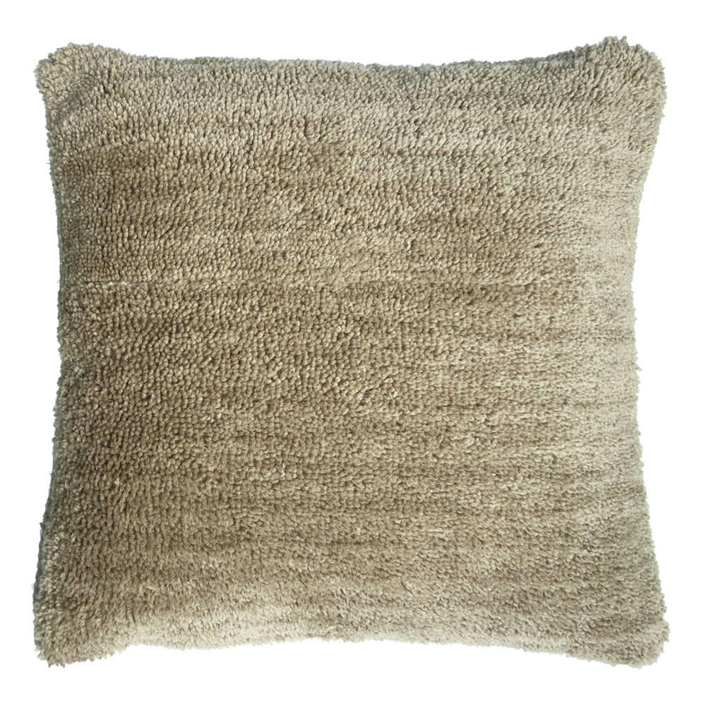 TRÉSOR - Coussin capitonné uni cocoon beige 50x50