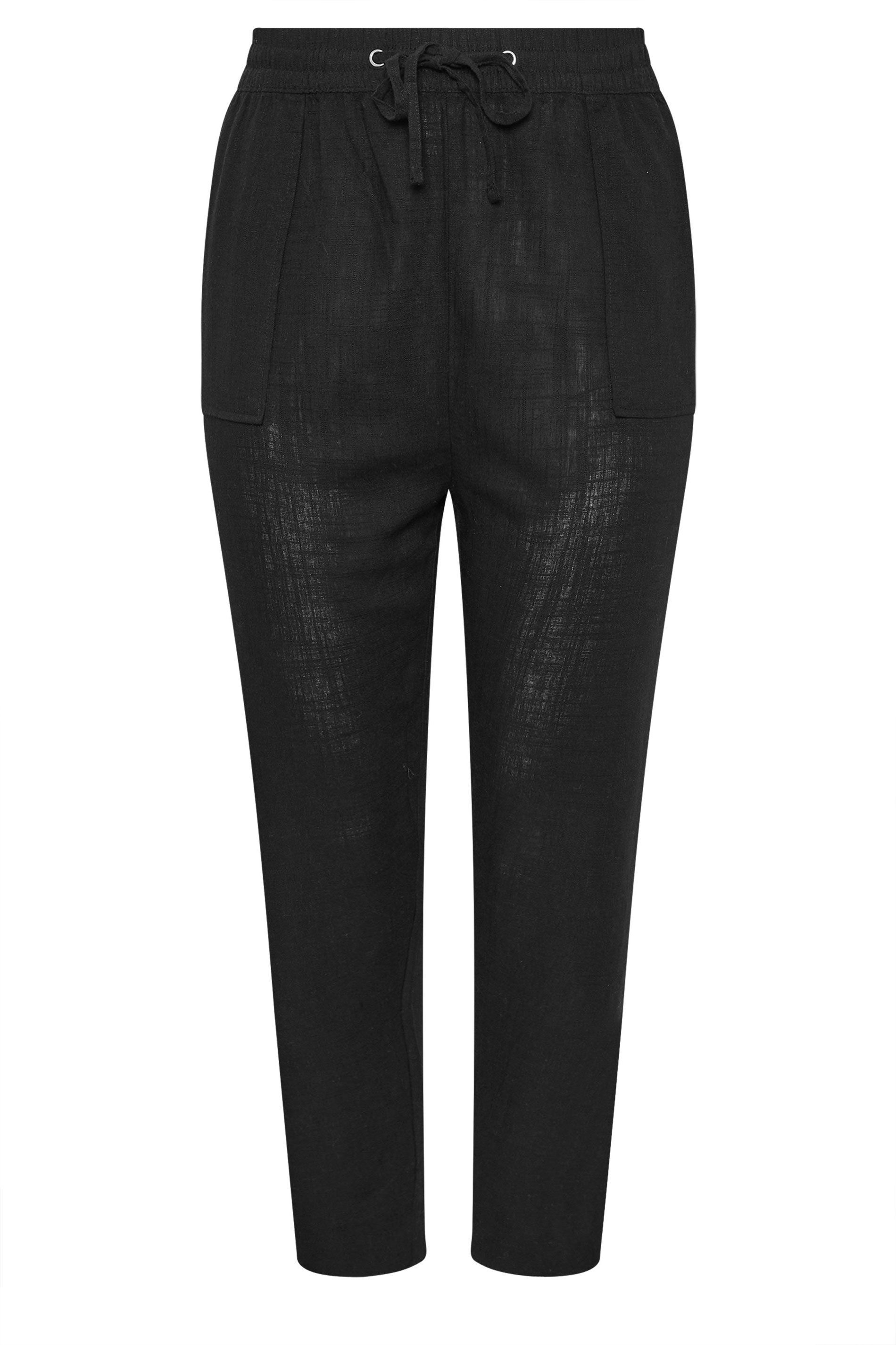 Yours Linen Tie Front Joggers