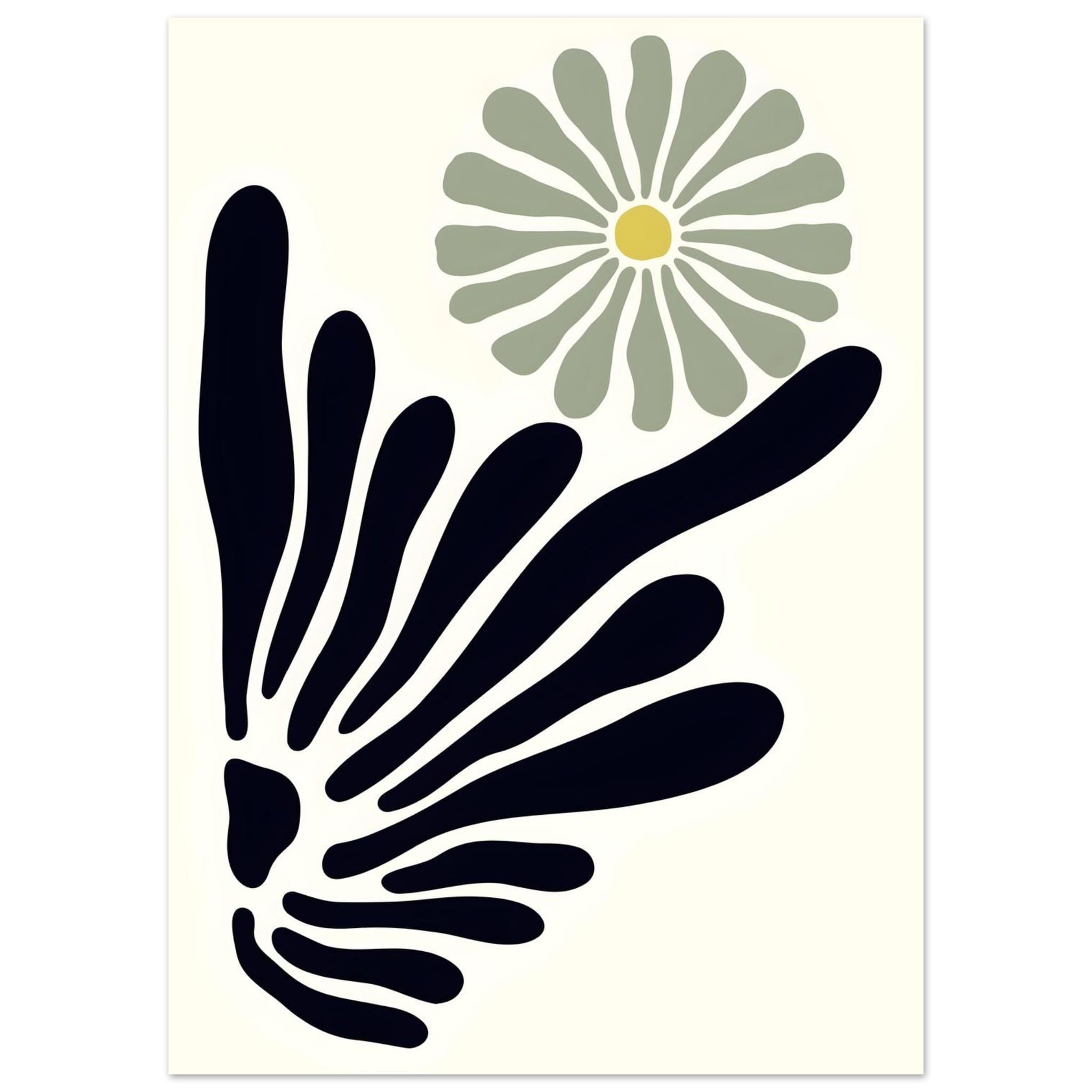 Artfulprints Poster Matisse – Floral symphony  - 50x70 cm - Zwart