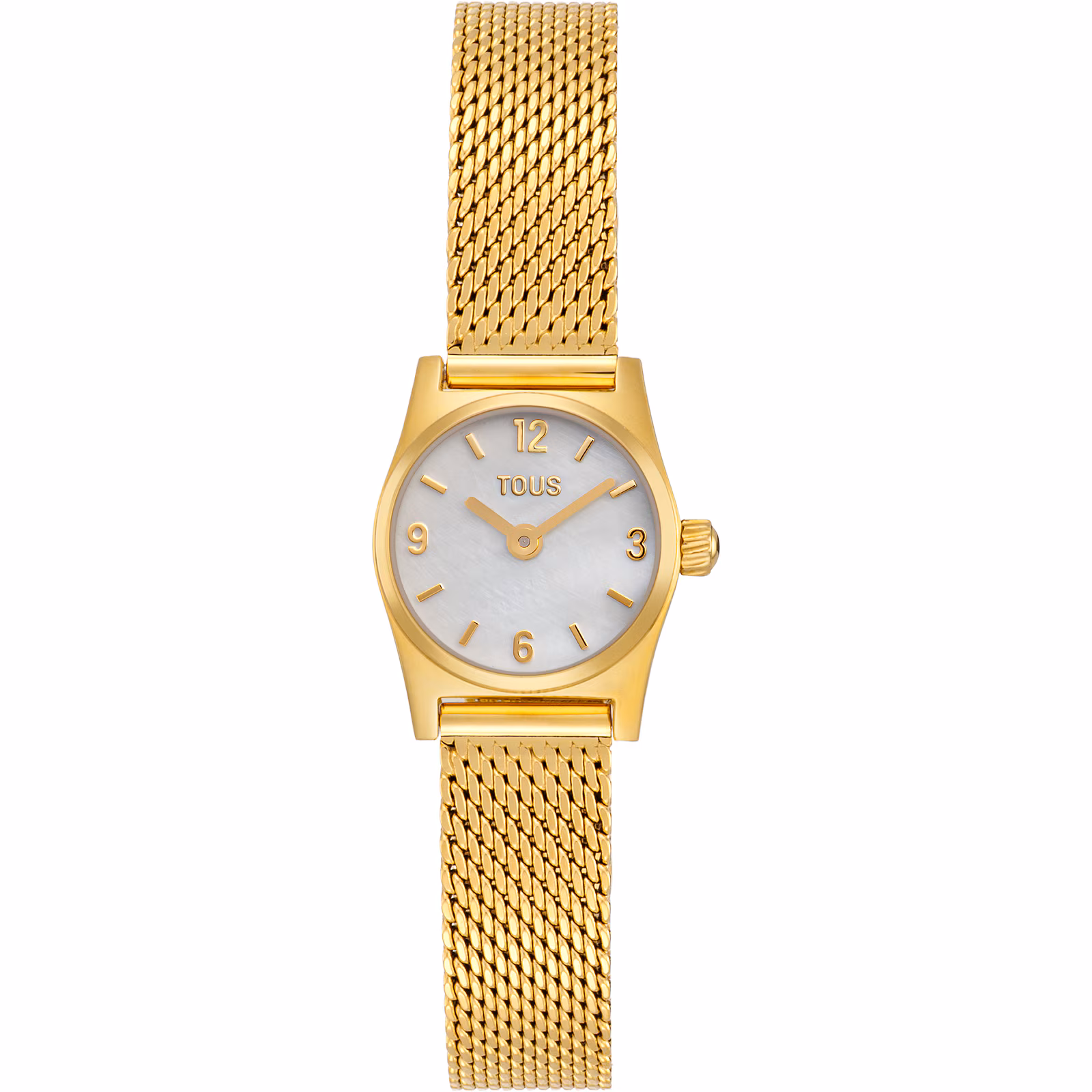 Reloj analógico con brazalete de acero dorado y esfera de nácar EPIC MINI