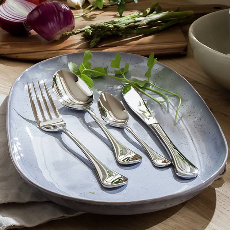 Habitat Evora 16 Piece Stainless Steel Cutlery Set - Mirror