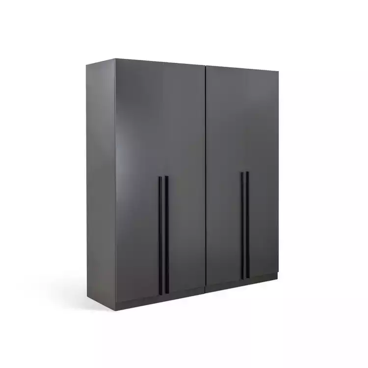 Habitat Munich 4 Door Wardrobe - Anthracite