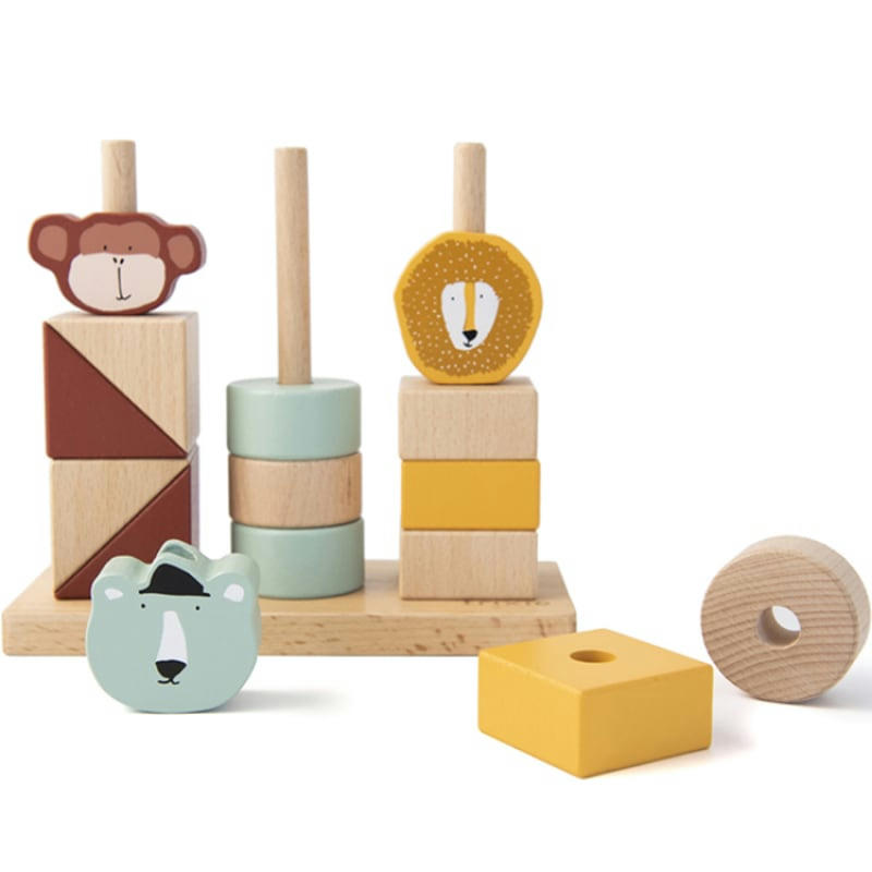 - Blocs à empiler en bois Animaux
