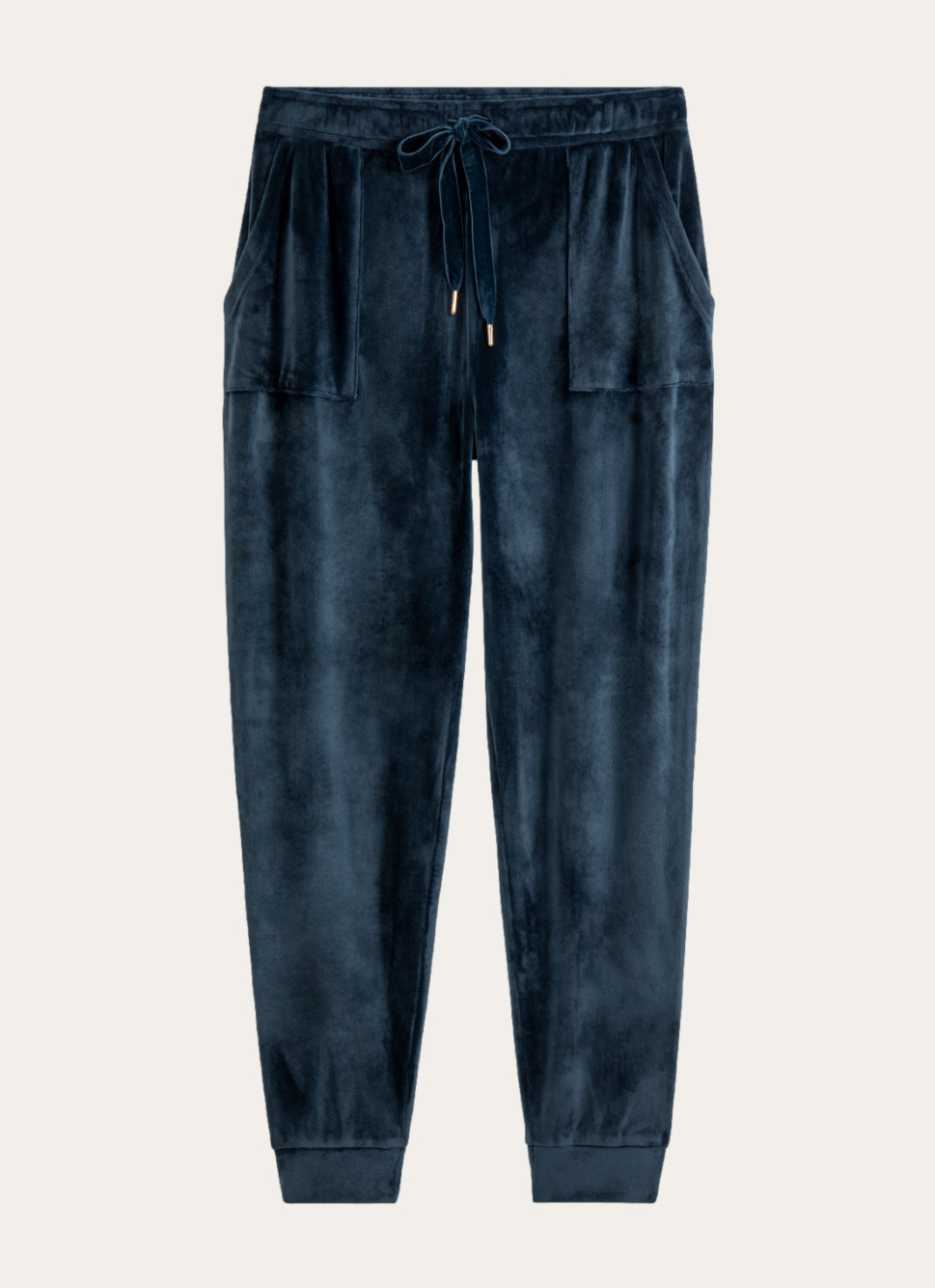PANTALON EN VELOURS MARINE