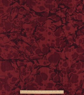 Red Crackle Print Anti Pill Fleece Fabric