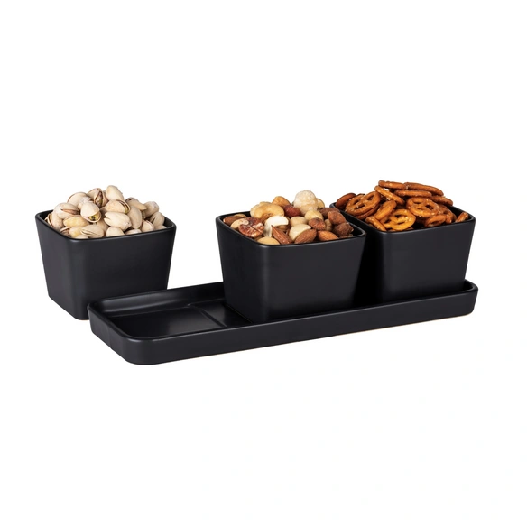 Schalen-Set »Black Outdoor Kitchen«, schwarz, geeignet für: Küche