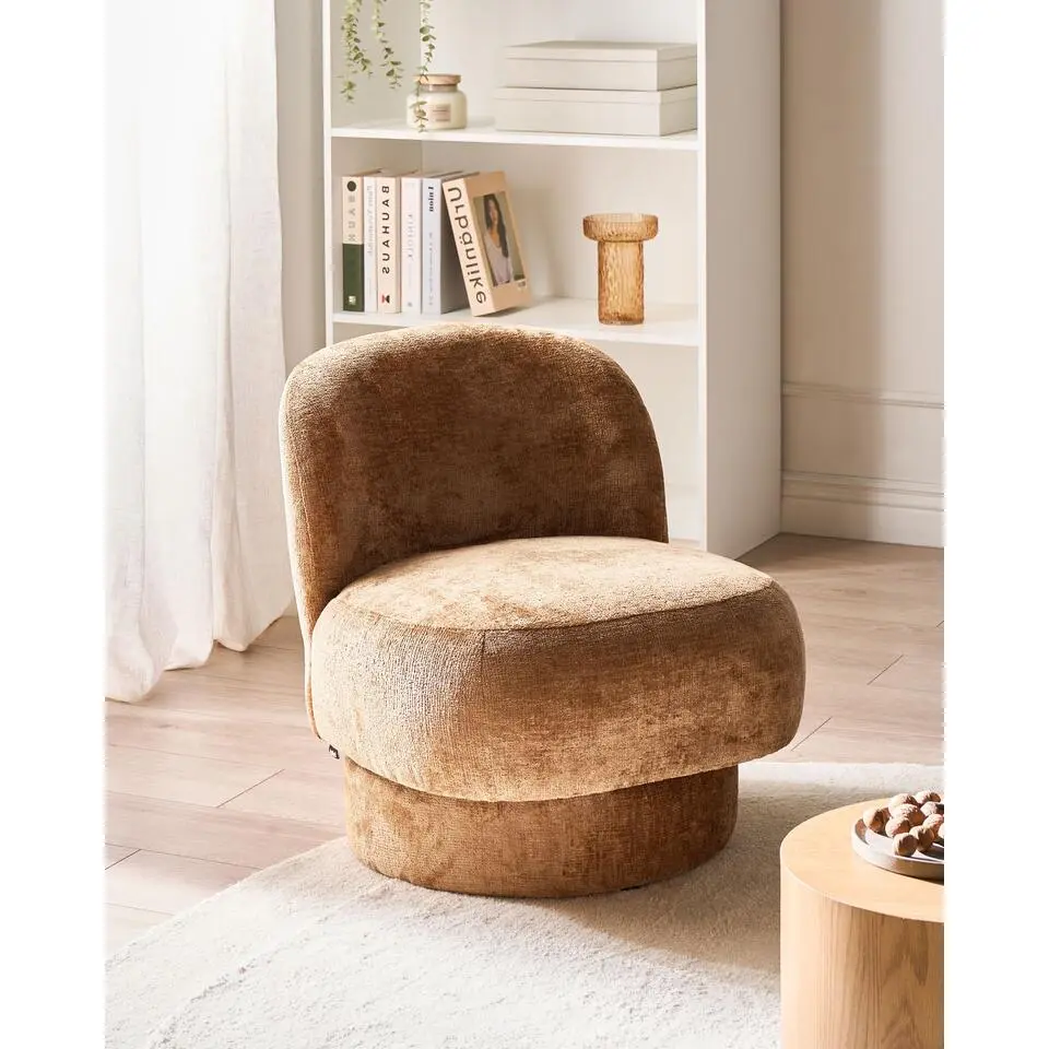 AYLO - Draaifauteuil - Goudbruin - Chenille