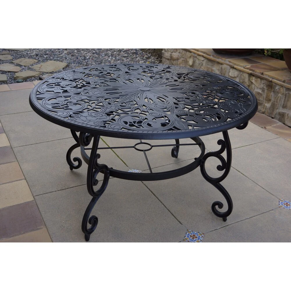 7-Piece Patio Dining Set, 53 Inch Round Dining Table