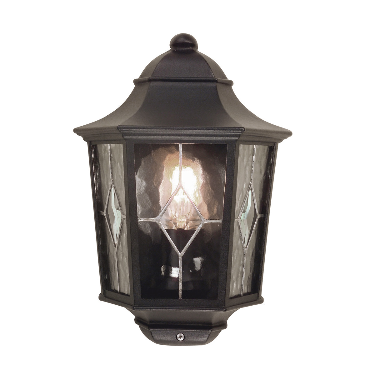 Kinkiet zewnętrznyczarno-przezroczysty Norfolk 1xE27x60W IP44 Elstead