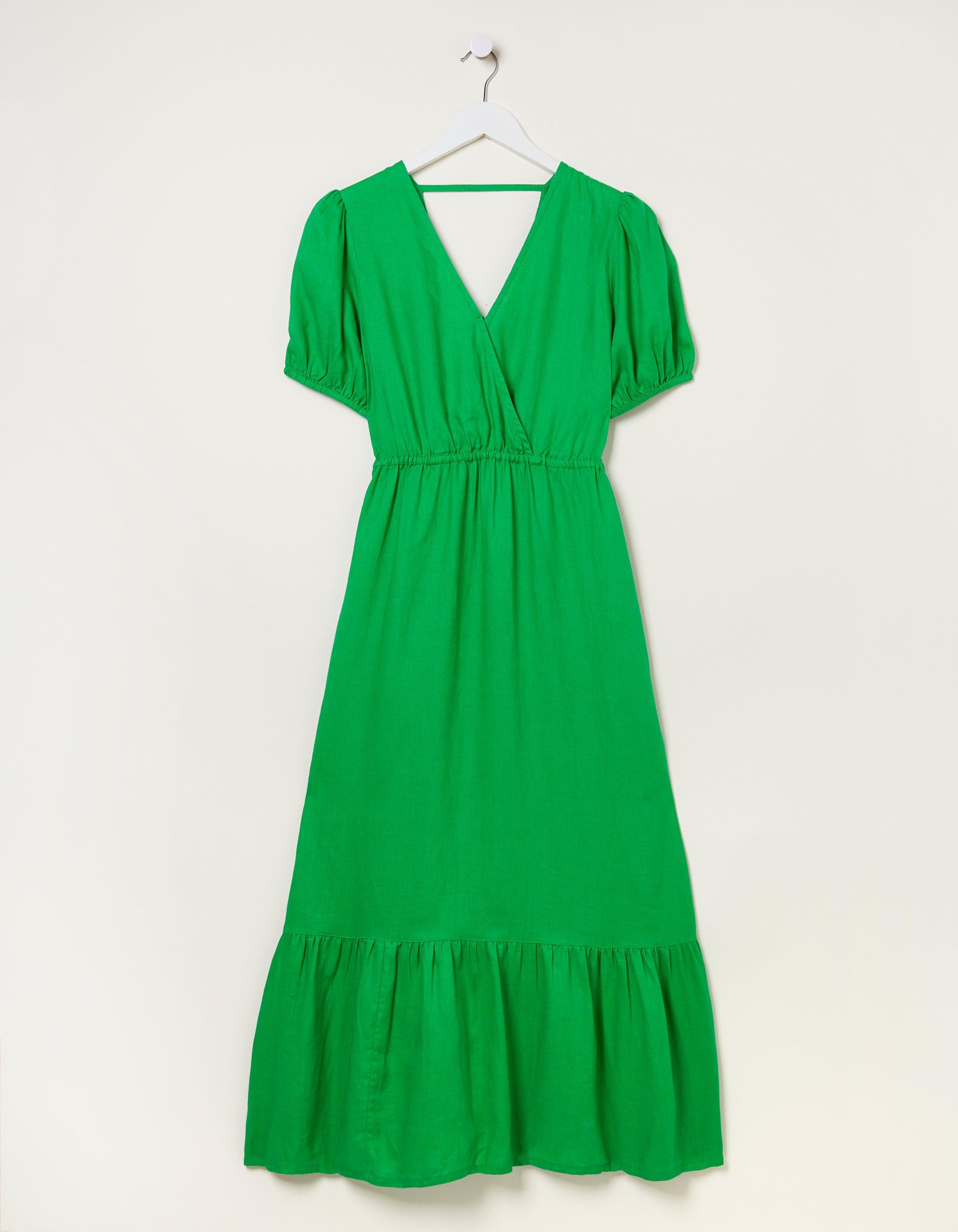 Vivvie Linen Midi Dress
