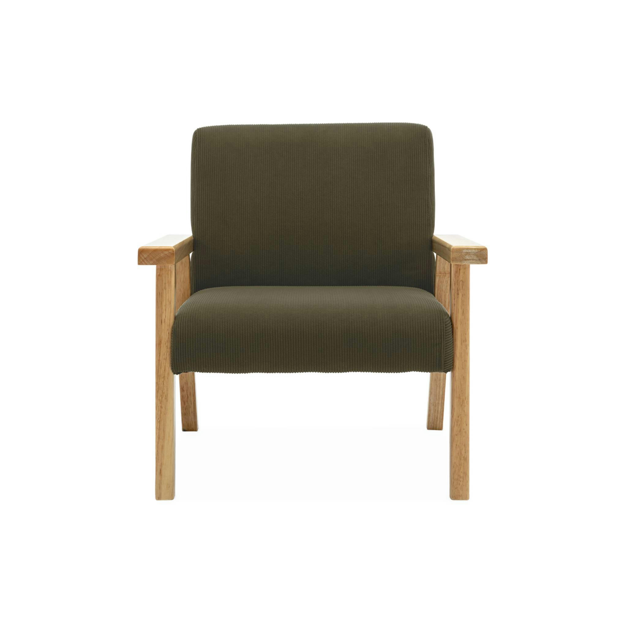 ISAK - Fauteuil enfant velours côtelé kaki