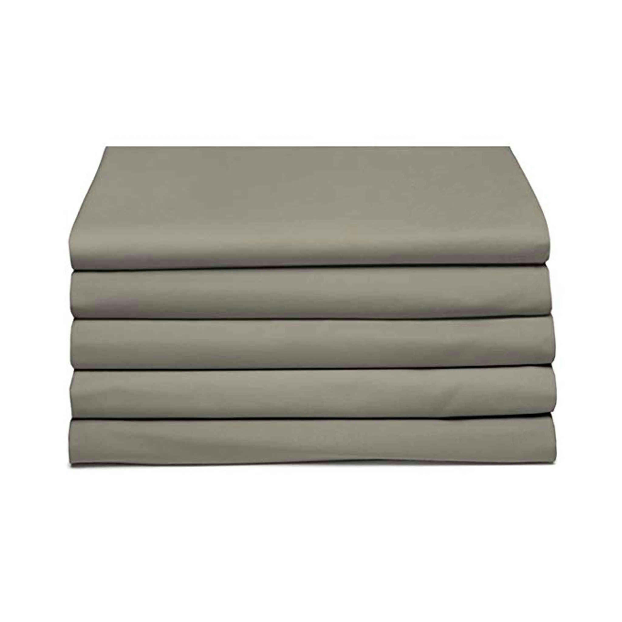 - Drap plat coton bio 118x180 taupe