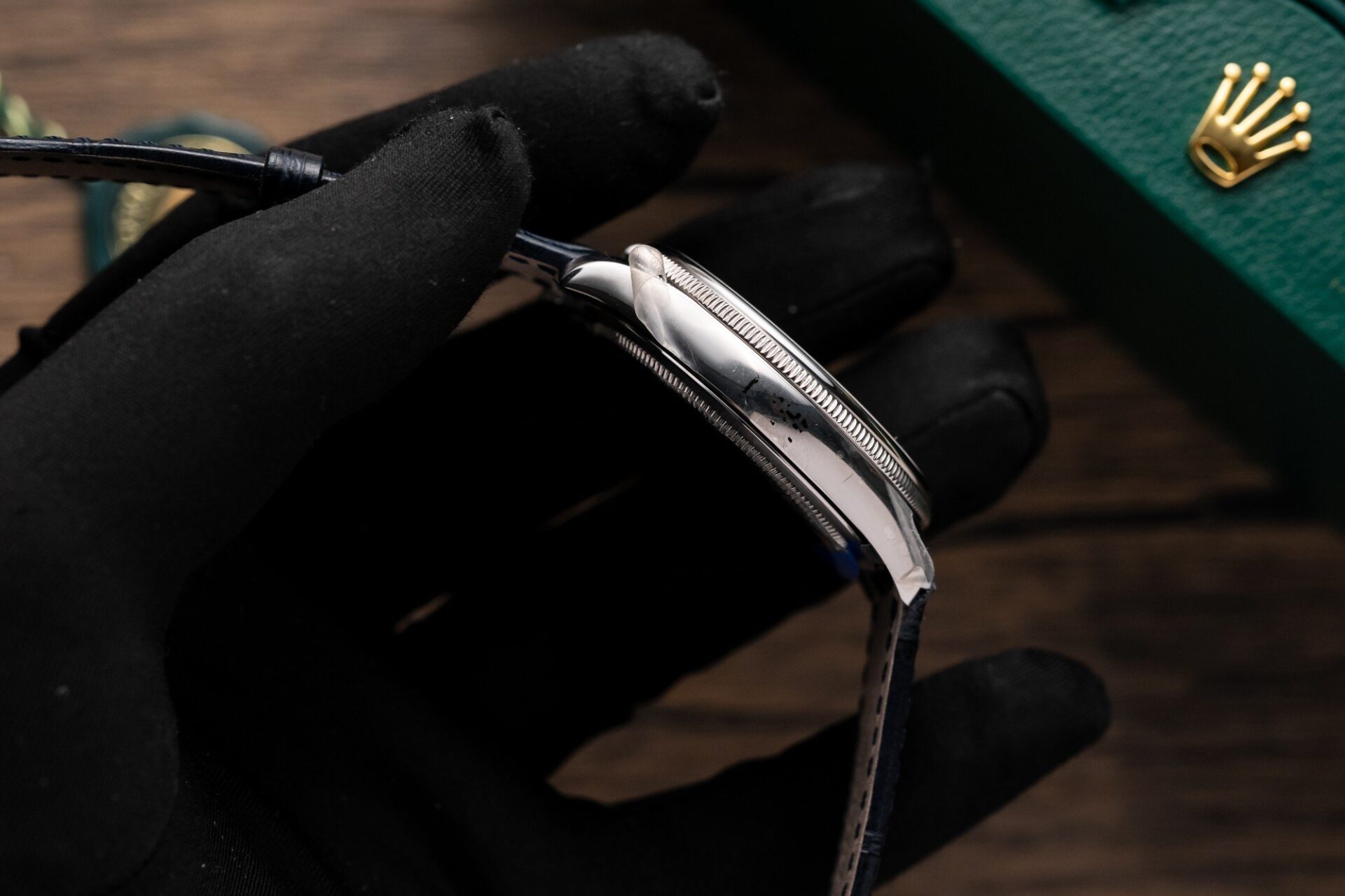 Rolex Cellini 50519 316L Steel Blue Dial 39mm Leather AAA Replica