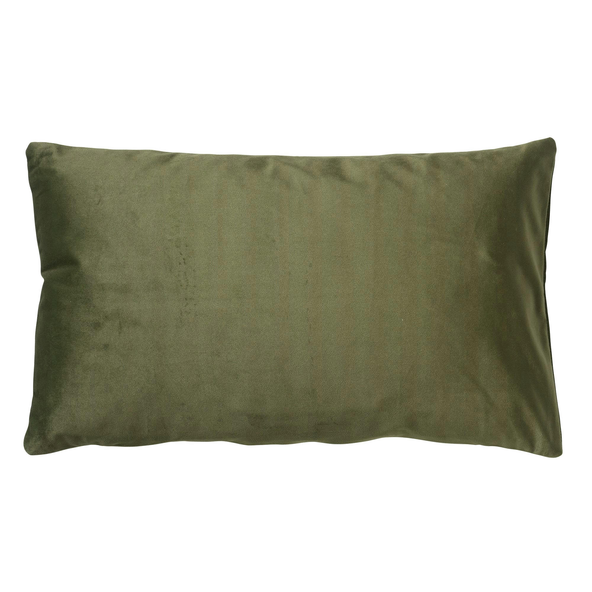 - Housse de coussin vert en velours-30x50 cm avec imprimé animalier