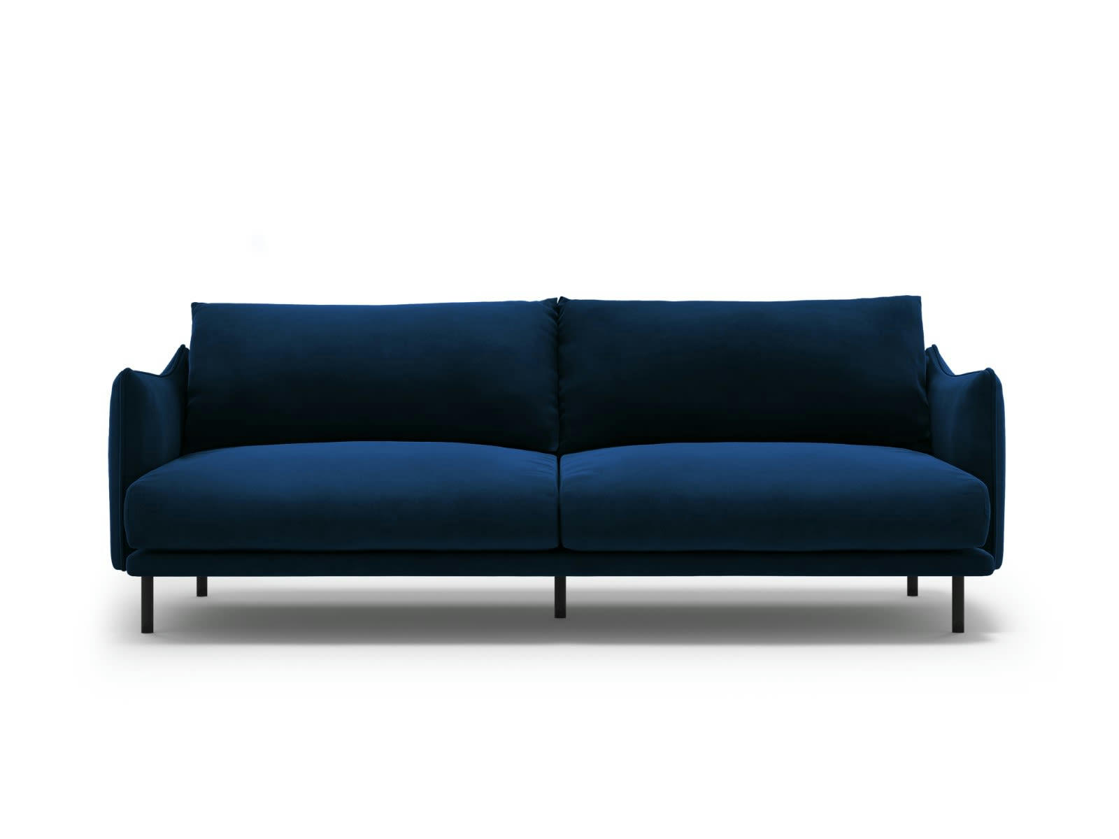 PARIS - Canapé 4 places en Velours Bleu Roi