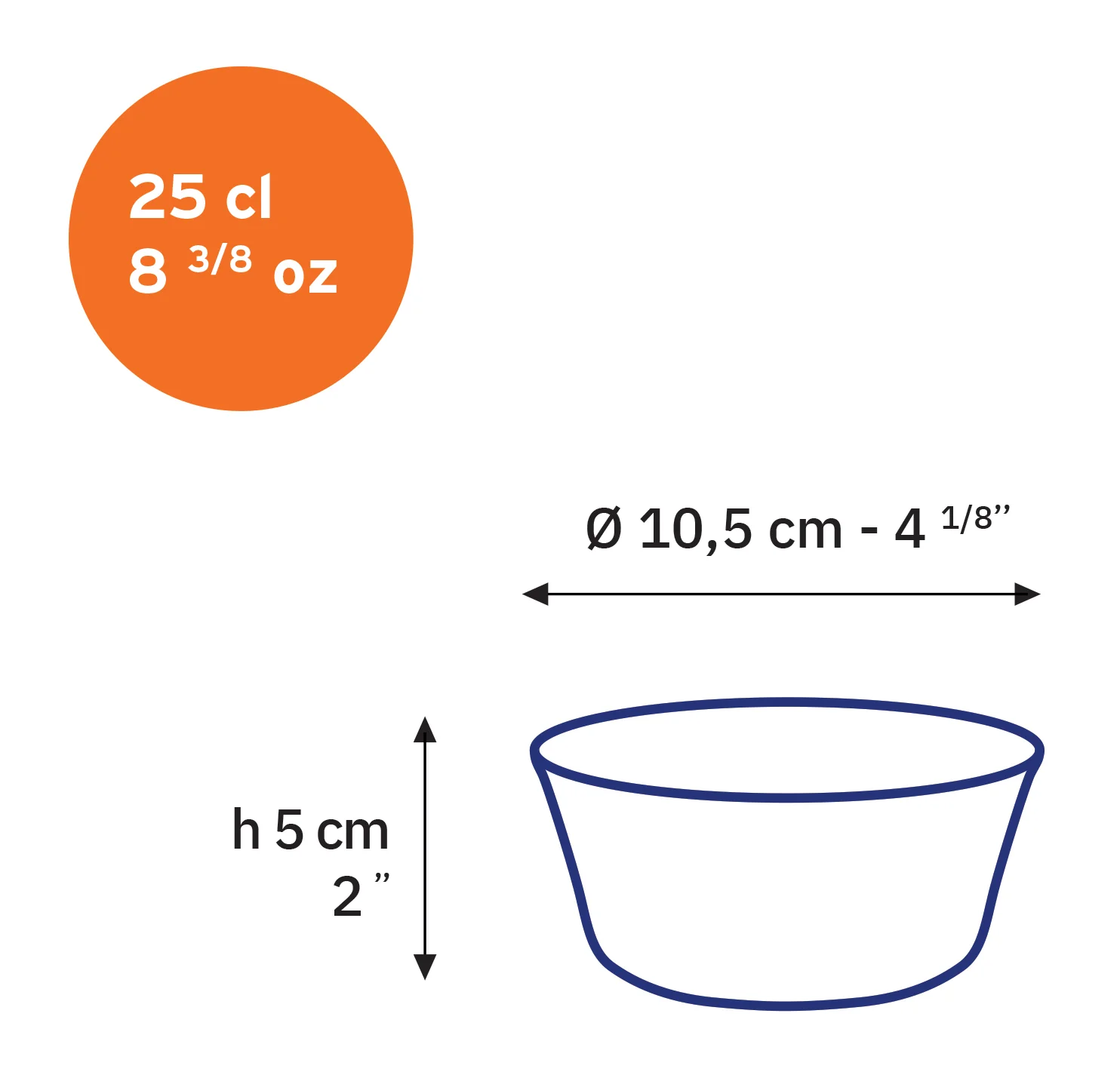 Lys - Coupelle en verre 10,5 cm - 25cl - Saphir