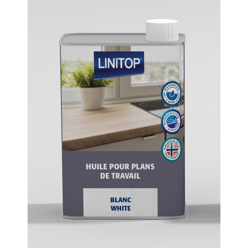 Huile pour meuble & plan de travail blanche 0,5 L LINITOP
