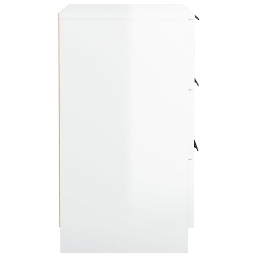 NNEVL Bedside Cabinets 2 pcs High Gloss White 40x36x65 cm