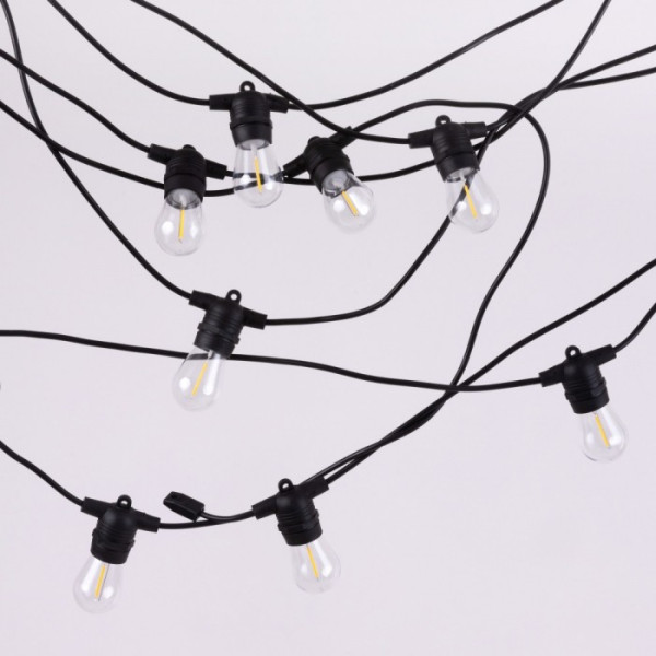Solarna Girlanda LED 10m  10 x G45 E27 0.3W 2700K Pilot Ecolight EC20088