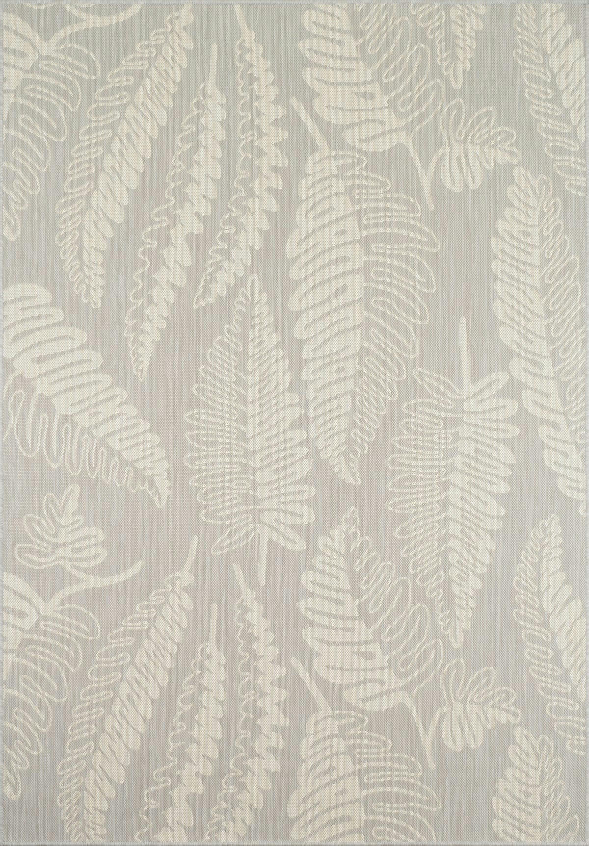 SAMBA - Tapis motif feuilles de palmier gris - 70x140