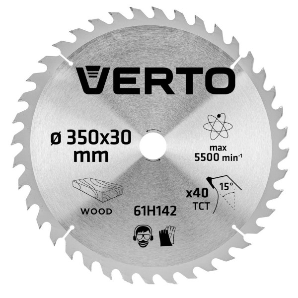 Tarcza do pilarki 350x30mm, 40 zębów, VERTO 61H142
