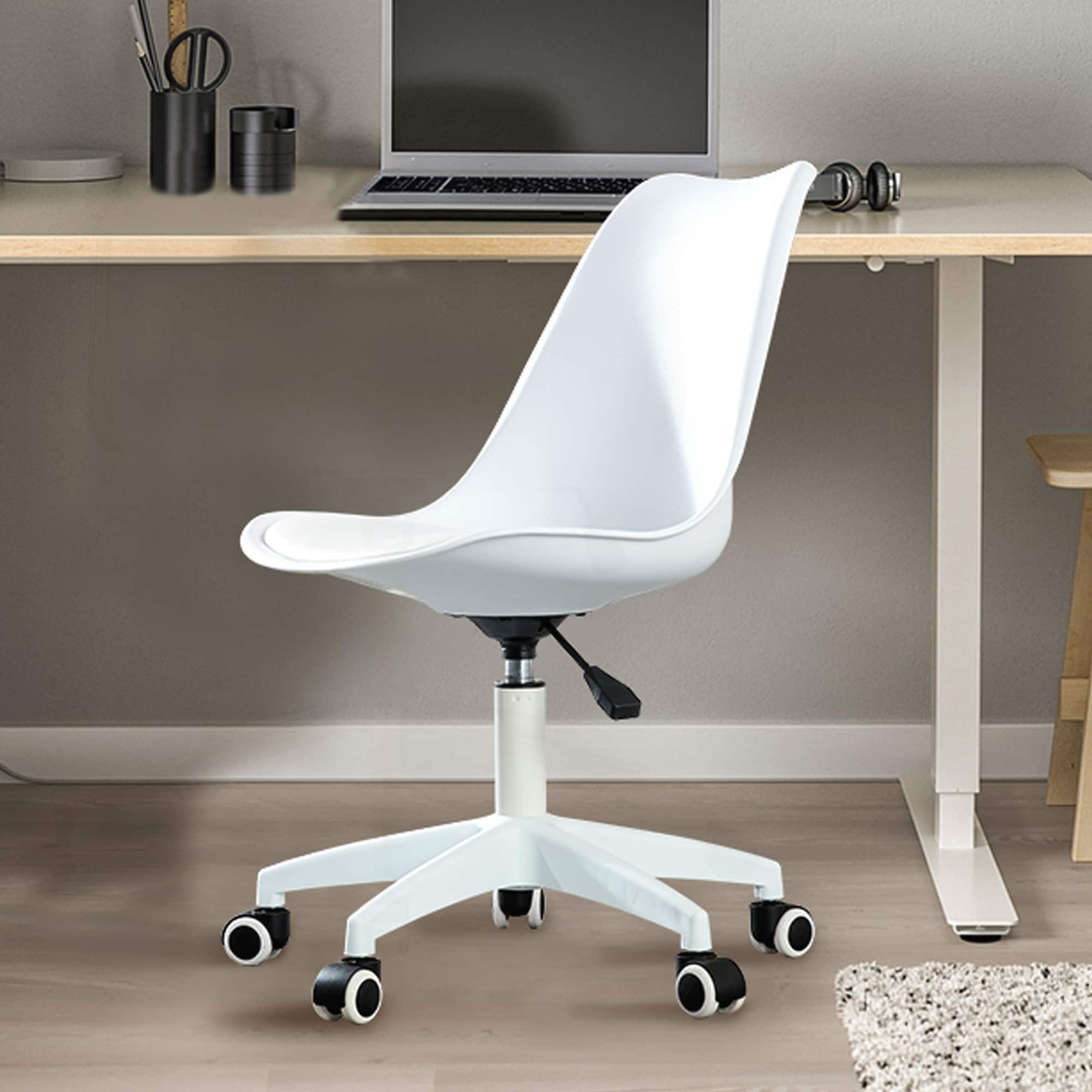Engineering Plastic Armless Swivel Computer Chair