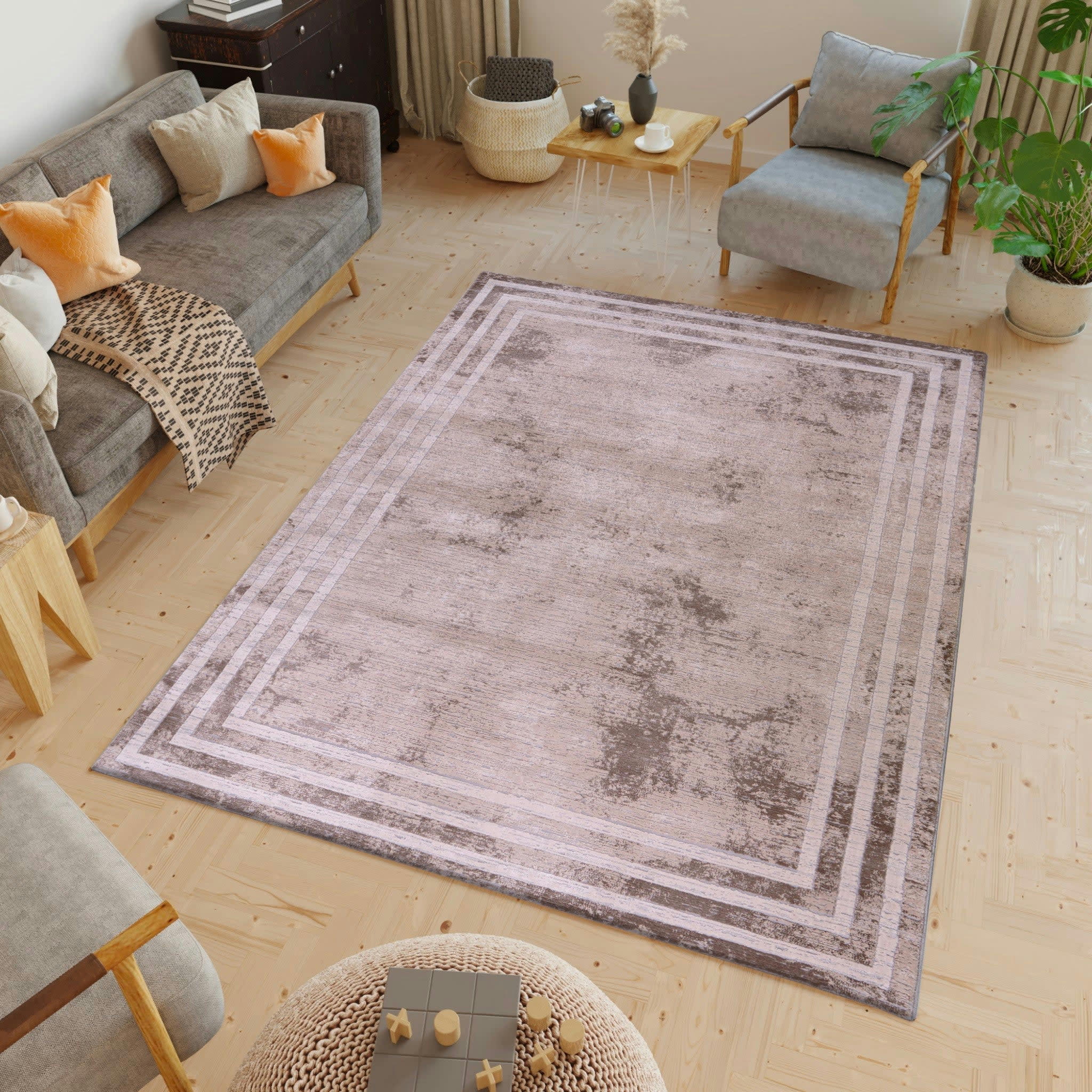 SIGNATURE - Tapis vintage beige 160x230cm