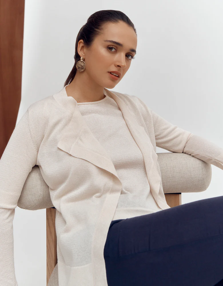 Gilet twin-set maille irisée GABRIELLE/87110/011