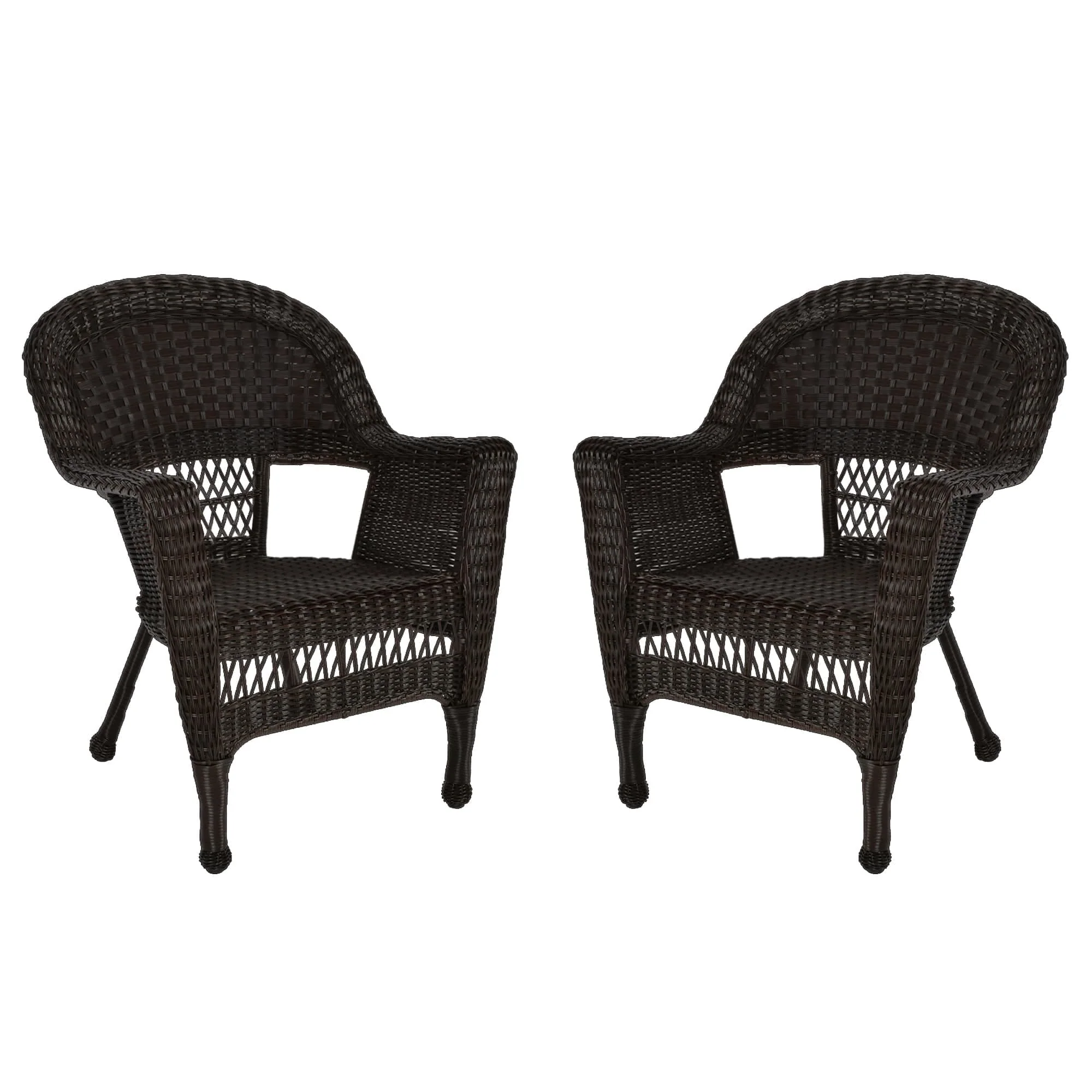 Wicker Patio Chairs (Set of 2)