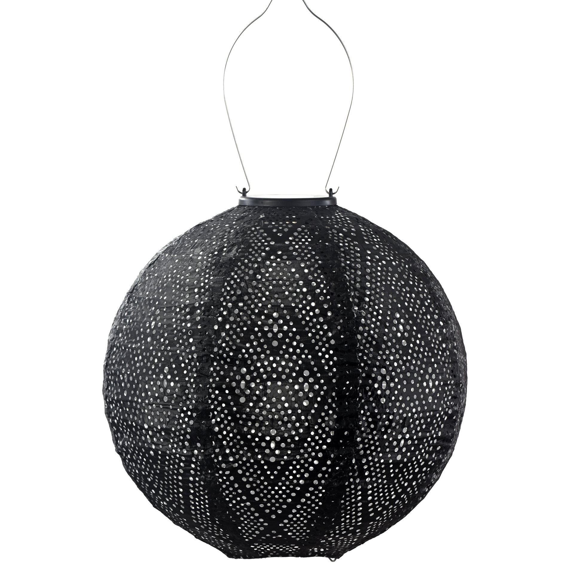 Lumiz solar lampion - ikat rond - 30 cm - zwart