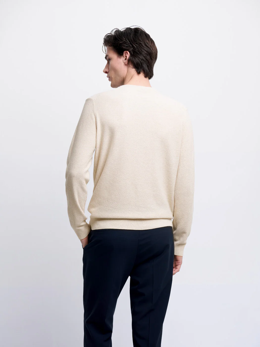 Pull col rond en coton bio