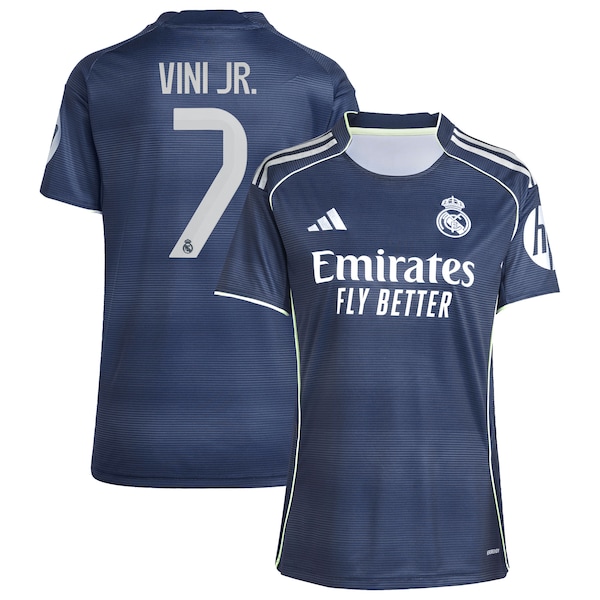 Vini Jr. Los Merengues adidas Women's 2025/26 Away Replica Player Jersey - Blue/White