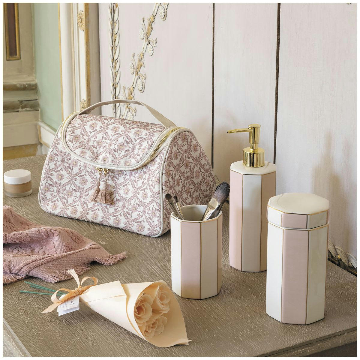 - Pot à coton - Rose