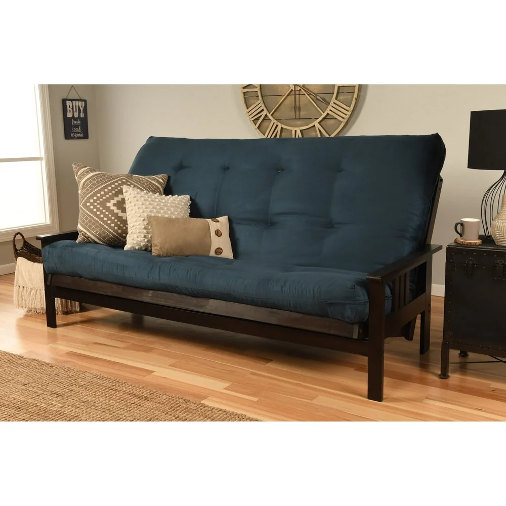 Porch & Den DeSoto Hardwood/ Suede Queen-size Futon Set