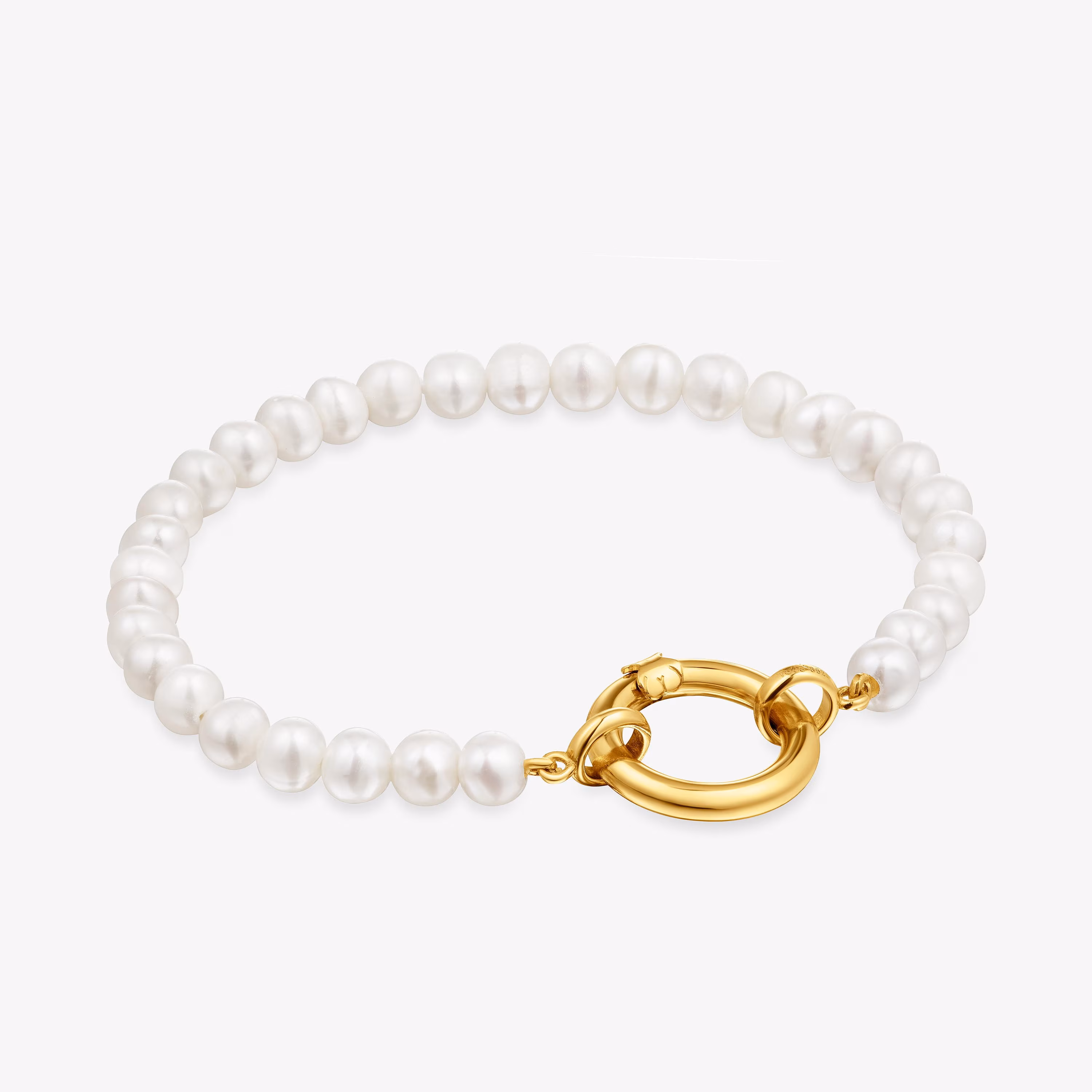 Pulsera con perlas cultivadas y baño de oro de 18 kt sobre plata Hold