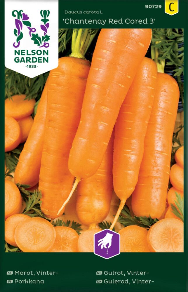 GRØNNSAKSFRØ NELSON GARDEN VINTERGULROT CHANTENAY RED CORED 3