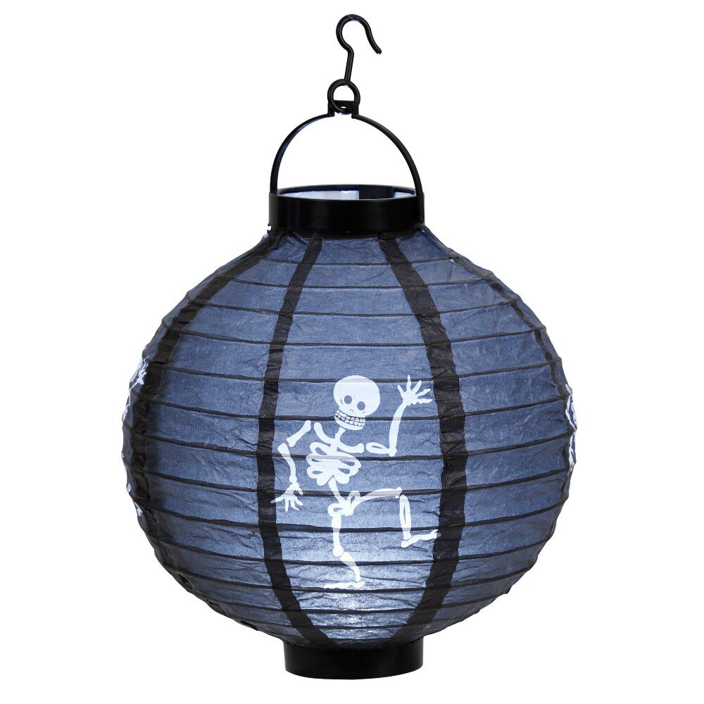 Lanterne en papier ronde lumineuse à suspendre Halloween (2 modèles)