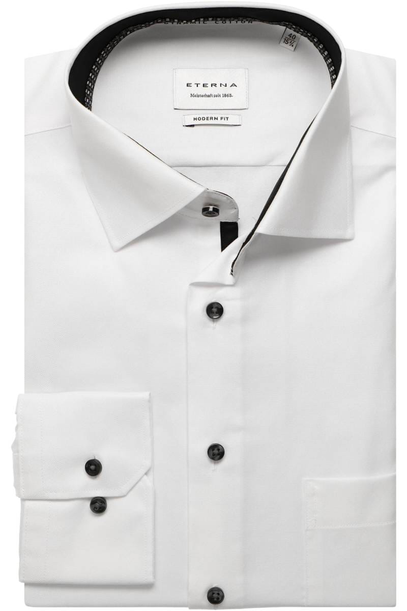 ETERNA Dynamic Cotton Modern Fit Hemd weiss, Einfarbig