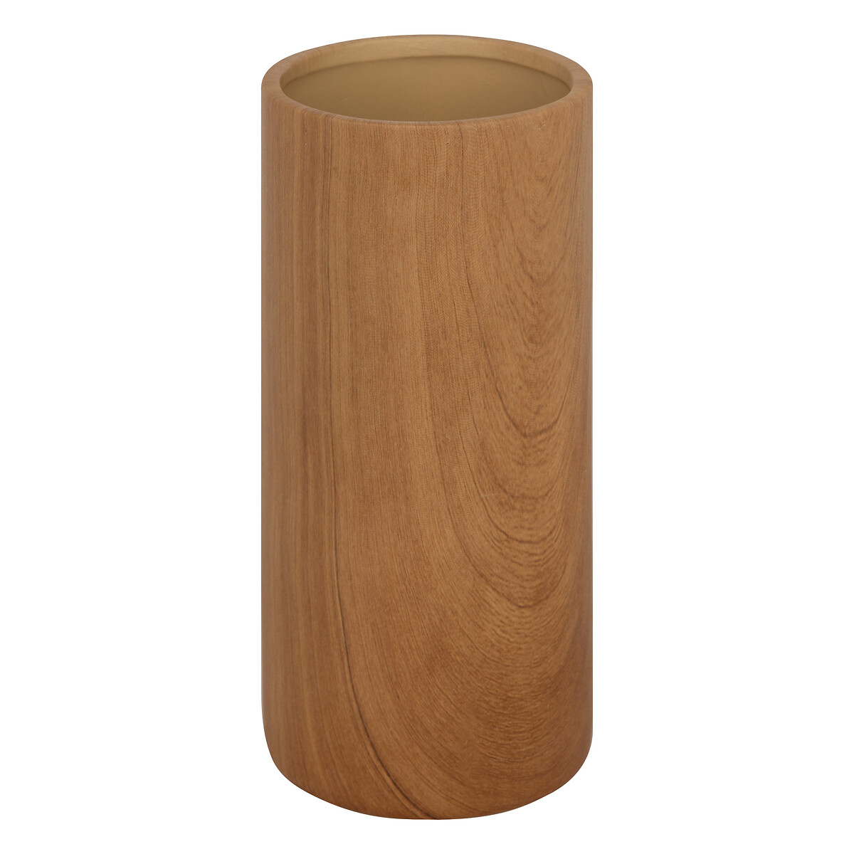 Cylinder vase "Sao" Ceramic, Brown, H.20 cm