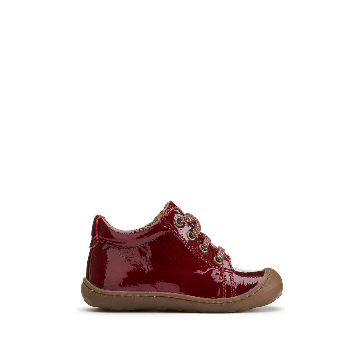 Chaussures souples en cuir vernis premiers pas