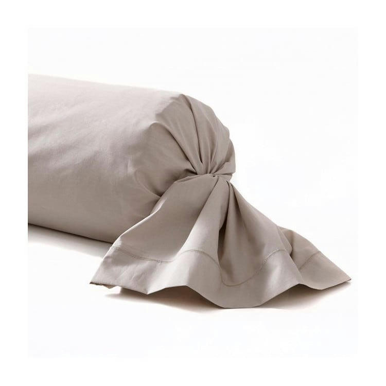 PERCALE MONTELEONE - Taie de traversin en Coton Beige 140 cm