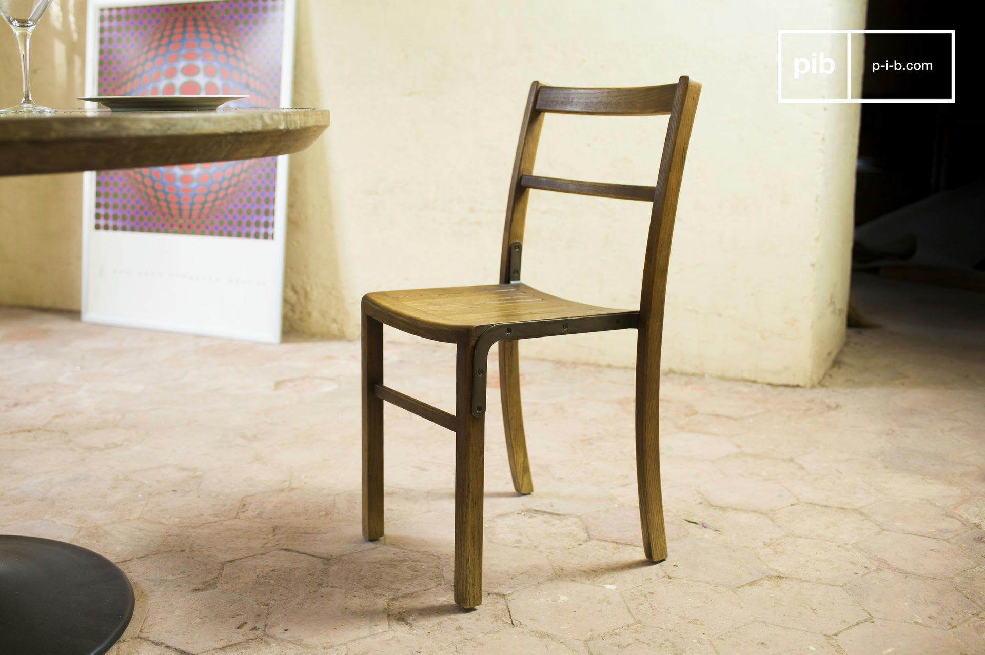 ABBESSES - Chaise bistrot en bois marron