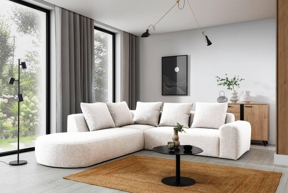 Hoekbank Monteri links bouclé