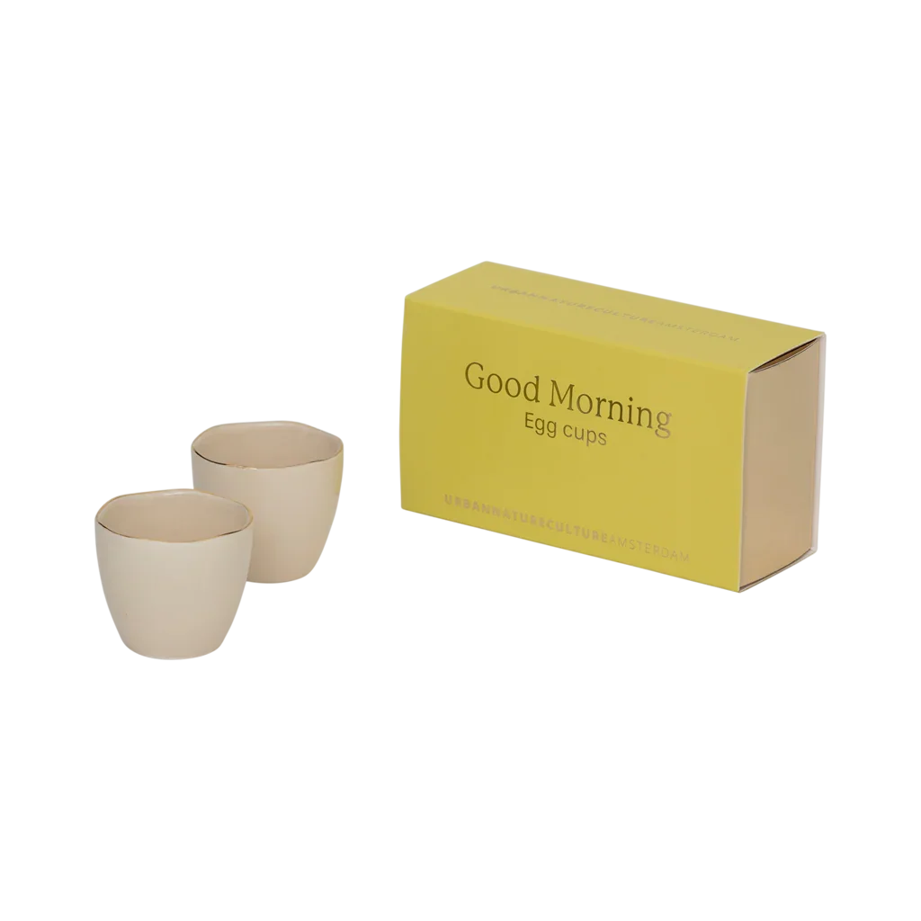 Urban Nature Culture Good Morning eierdop - Oatmeal - set van 2 - in gift pack - 5x5cm